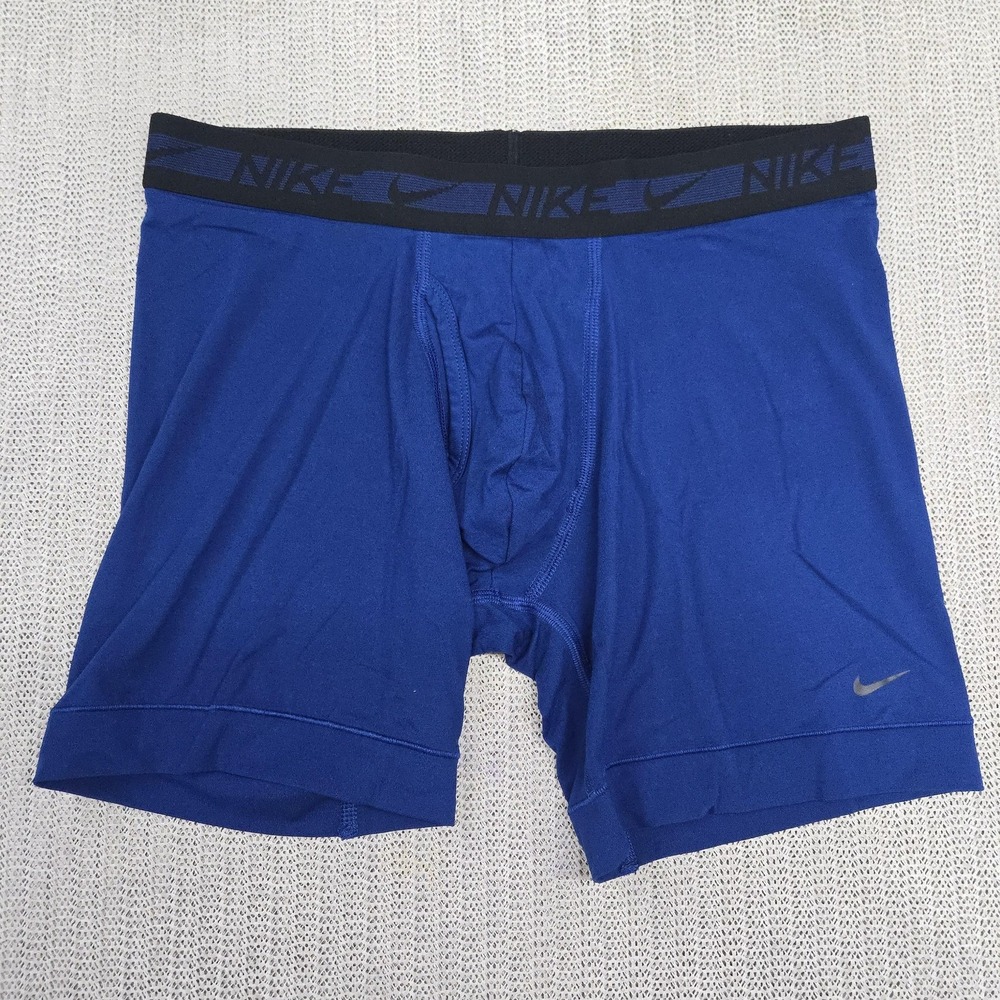 Nike Boxer Briefs Mens Medium Blue Dri-FIT Stretch Underwear Athletic Logo